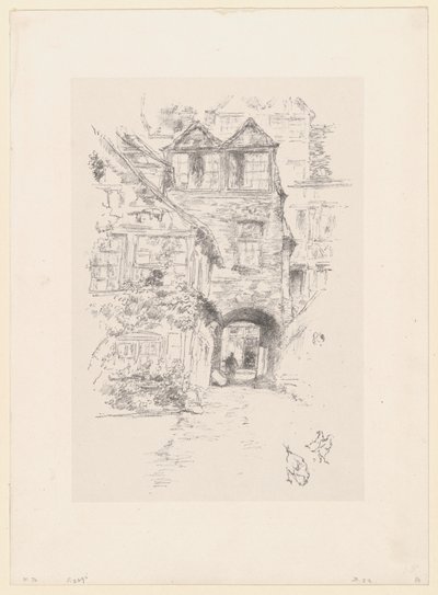 La maison du prêtre, Rouen - James McNeill Whistler
