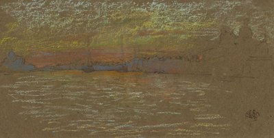 La Riva — Coucher de soleil : rouge et or - James McNeill Whistler