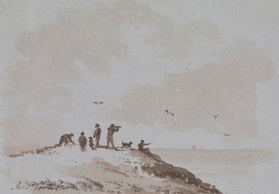 Observateurs sur une colline surplombant la mer - James Pattison Cockburn