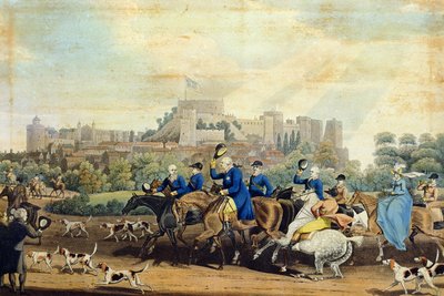 George III (1738-1820) revenant de la chasse, gravé par M. Dubourg, 1820 - James Pollard