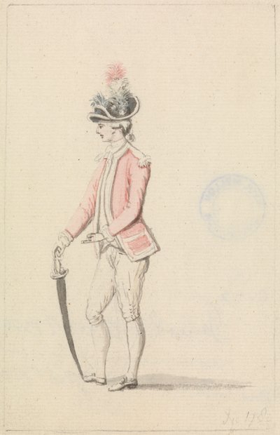 Officier avec cocarde et épée - James Roberts