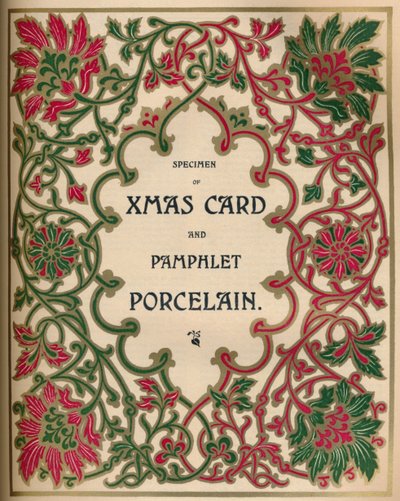 Spécimen de Carte de Noël et Brochure en Porcelaine - James Spicer & Sons, Ltd. - James Spicer and Sons