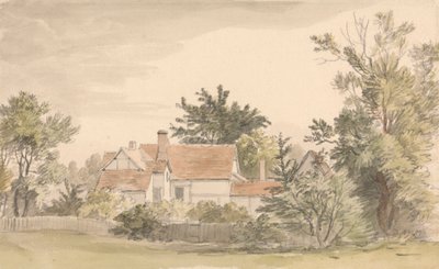 Cottages et arbres avec une clôture - James Stark