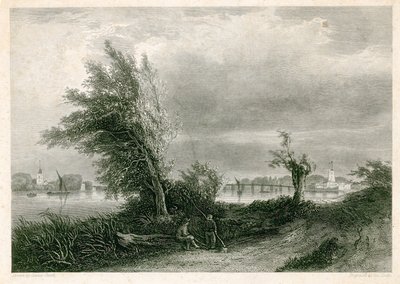 Fulham et Putney depuis la rive du Surrey - James Stark