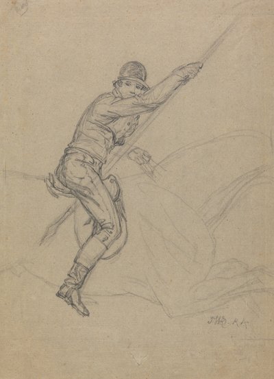 Sir Charles Blunt chassant le sanglier et échappant au tigre : une étude pour une série de quatre peintures réalisée en 1815 - James Ward