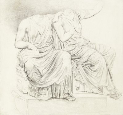 Étude de deux statues classiques sans tête - James Ward