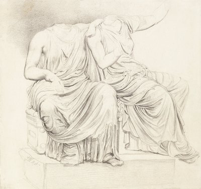 Étude de Deux Statues Classiques Sans Tête - James Ward