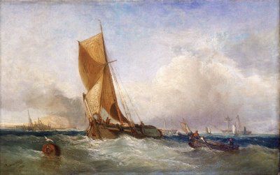 Un voilier de la Tamise (Angleterre), pour le transport et le commerce le long du fleuve et sur la côte est - James Webb