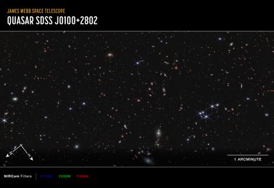Quasar J0100+2802 - James Webb Space Telescope (NASA)