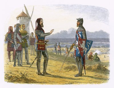 Édouard refuse de secourir son fils à Crécy - James William Edmund Doyle