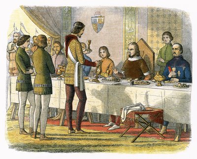 Le prince Édouard sert le roi Jean d