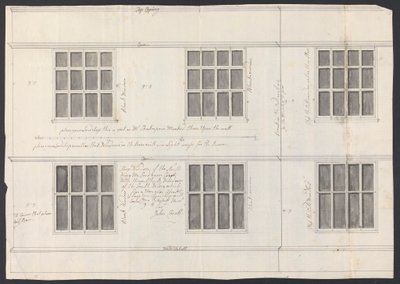 Cobham Hall, Kent : conception pour fenêtres - James Wyatt