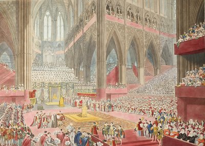 Le Couronnement de Sa Majesté, George IV: Pris au moment de la reconnaissance, pub. 1822 - James after Stephanoff