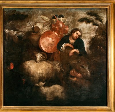 Berger avec chèvres et âne - Jan Roos
