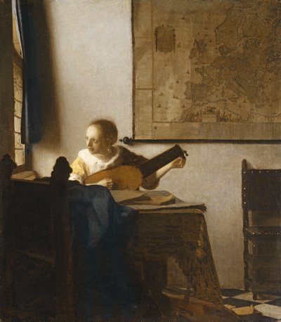 Femme avec un luth, c.1662-1663 - Johannes Vermeer
