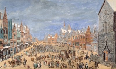 Rue de village avec une auberge au printemps - Jan (follower of) Brueghel