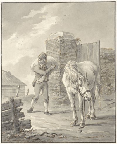 Homme avec un sac sur l