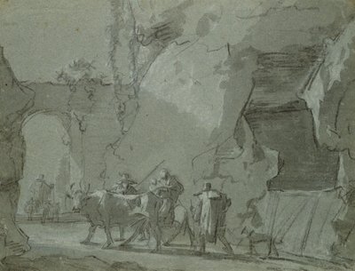 Bergers devant une arche, vers 1650-52 - Jan Asselijn