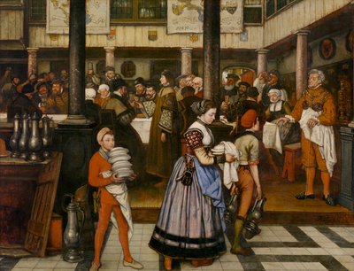 Frans Floris assistant à un banquet de la guilde de Saint-Luc - Jan August Hendrik Baron Leys