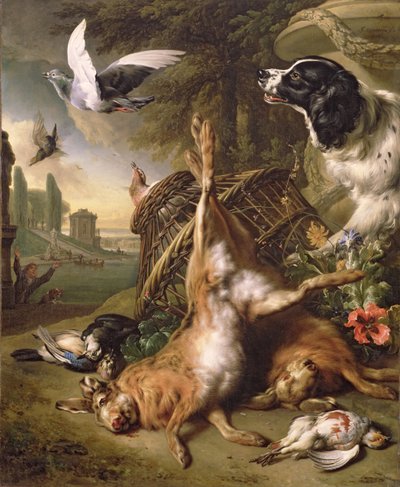 Nature morte avec gibier mort et lièvres - Jan Baptist Weenix