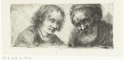 Jeune et vieil homme - Jan Chalon