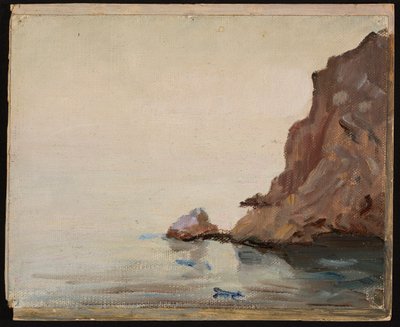 Vue de la mer avec un rocher. D