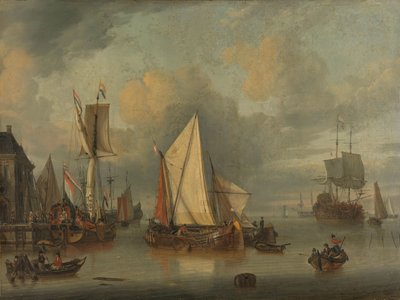 Un calme (Navires dans le port par temps calme) - Jan Claesz. Rietschoof