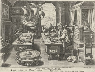 Uitvinding van het kompas - Jan Collaert (II) (attributed to)