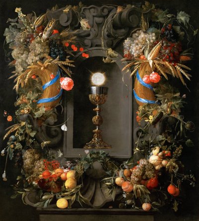 Eucharistie dans une couronne de fruits - Jan Davidsz de Heem