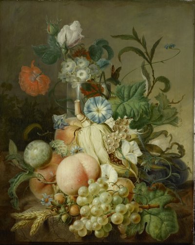 Nature morte avec des fleurs et des fruits - Jan Evert Morel (I)