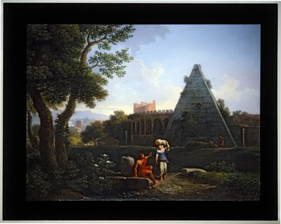 Ensemble de quatre Cappricio; (3) Pyramide de Cestius - Jan Frans van (1662 1749) Bloemen