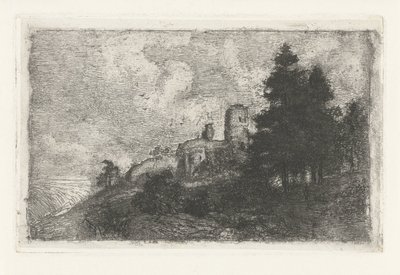 Paysage vallonné avec ruine - Jan Frederik van Deventer