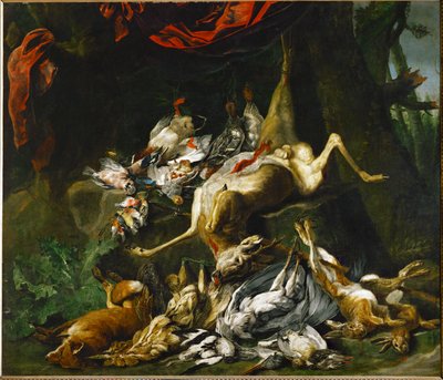 Nature morte de gibier abondant (peinture sur toile) - Jan Fyt