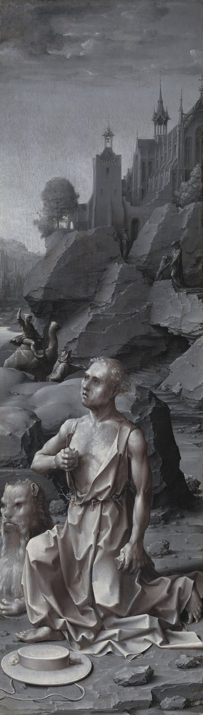 Saint Jérôme pénitent [panneau droit], vers 1509-1512 - Jan Gossaert