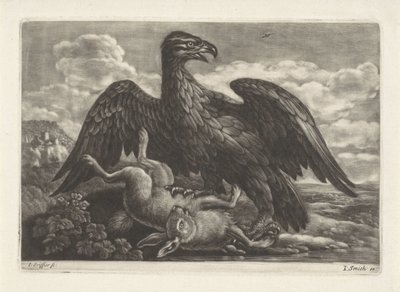 Un aigle sur un lièvre - Jan Griffier (I) (attributed to workshop of)