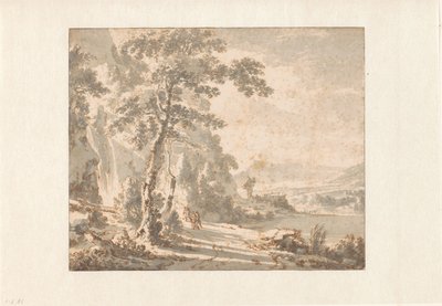Paysage avec voyageurs à pied - Jan Hackaert