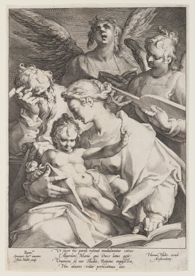 La Sainte Famille et deux anges musiciens - Jan Harmensz. Muller