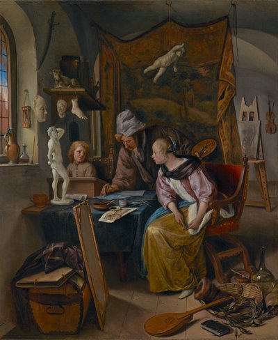 La Leçon de dessin, vers 1665 - Jan Havicksz. Steen