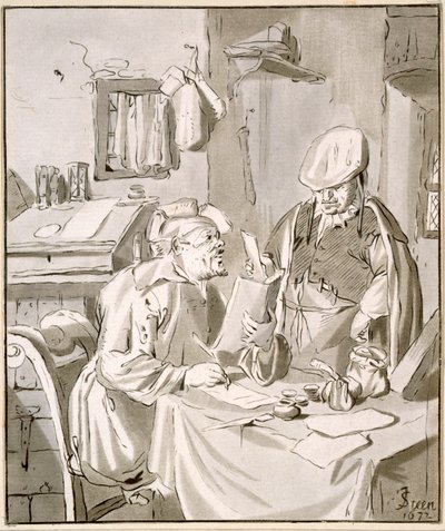 Deux hommes discutant d