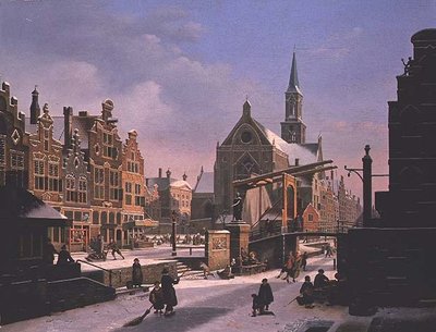 Scène de ville en hiver - Jan Hendrik Verheyen