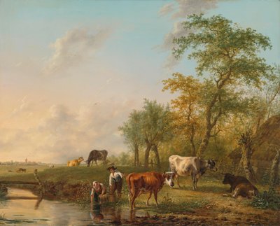 Paysage avec bétail - Jan II Kobell