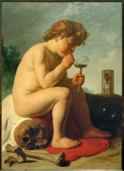 Enfant avec des bulles de savon - Jan I Lievens