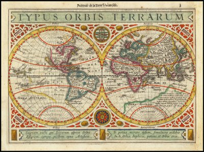1628 Typus Orbis Terrarum - Jan Janssonius