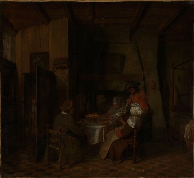 Un repas de famille dans une maison de paysan - Jan Josef Horemans the elder