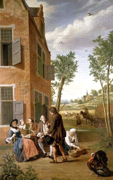 Figures dans un paysage (une série de quatre) - Jan Josef the Younger Horemans