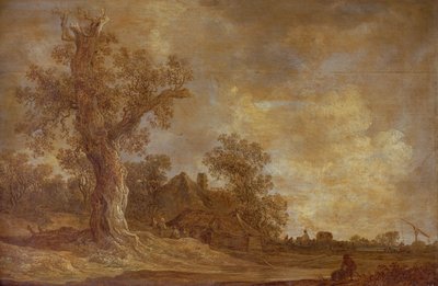 Paysage boisé avec figures et chêne - Jan Josephsz van Goyen