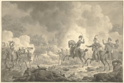 Le prince héritier Guillaume Frédéric Georges Louis à la bataille de Waterloo et Fleurus - Jan Kamphuijsen (signed by artist)