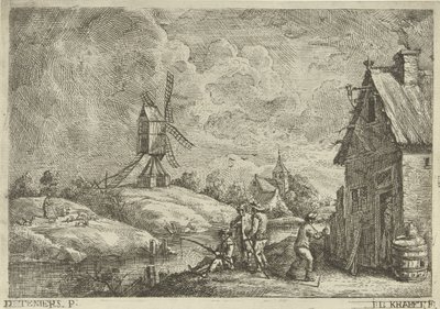 Paysage avec auberge et moulin - Jan Lauwryn Krafft (I)