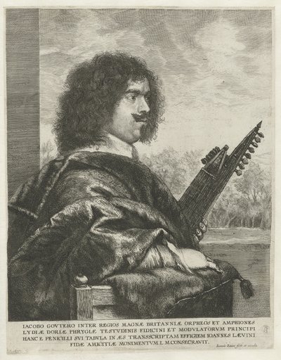Portrait du compositeur et luthiste Jacques Gaultier, 1631-1635 - Jan Lievens