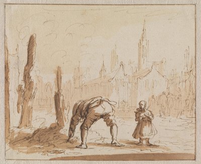 Adriaen Wens cherche dans les cendres la vis buccale qui avait été posée à sa mère à Anvers en 1573 - Jan Luyken
